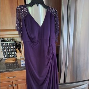 Mother of the groom Plum colored long gown from Macy’s. Never worn.